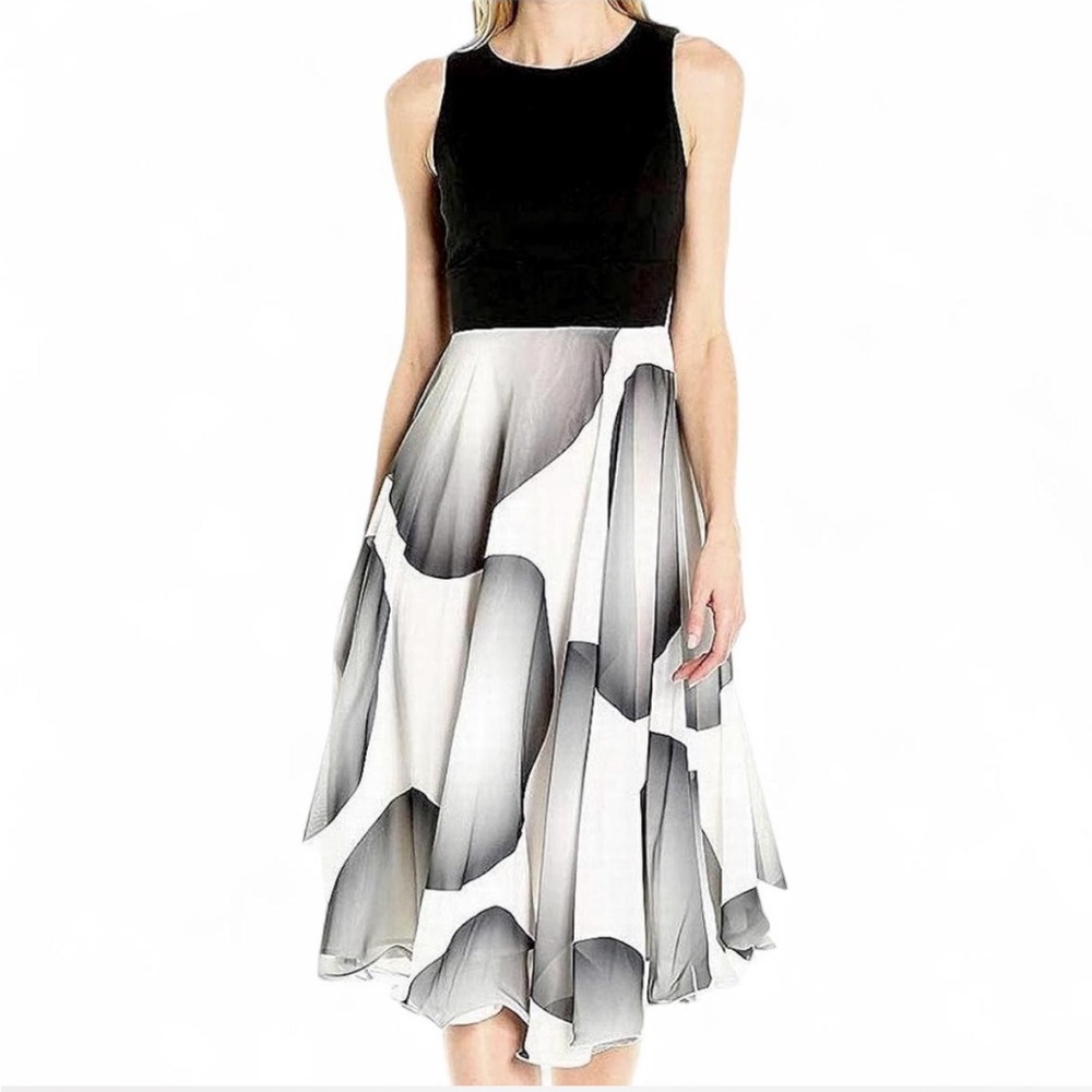 Sangria Women's Sleeveless Midi Fit and Flare